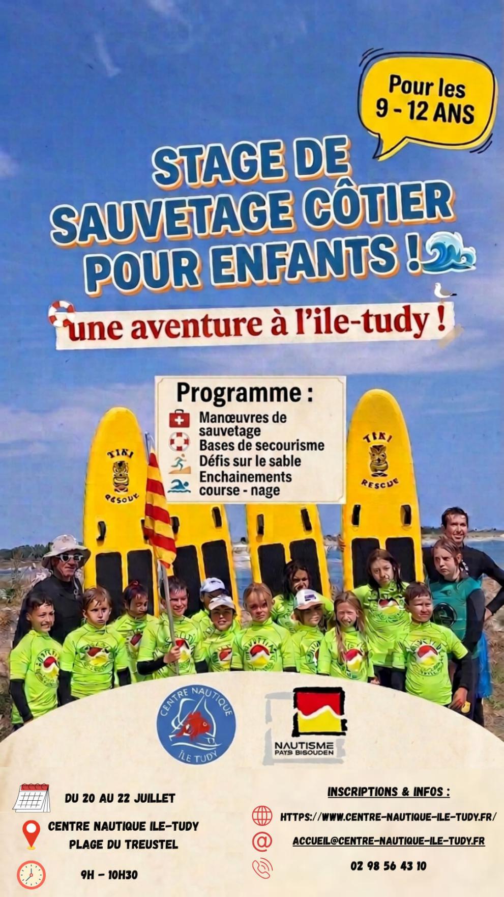 Stage de sauvetage côtier pour enfants
